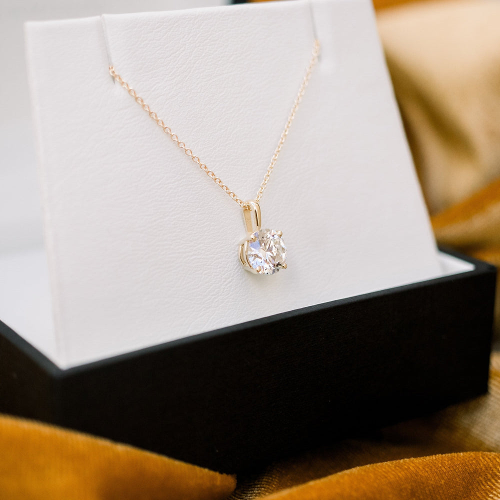 
                  
                    0.35 CT Classic Round Cut Moissanite Necklace With Solitaire Style
                  
                