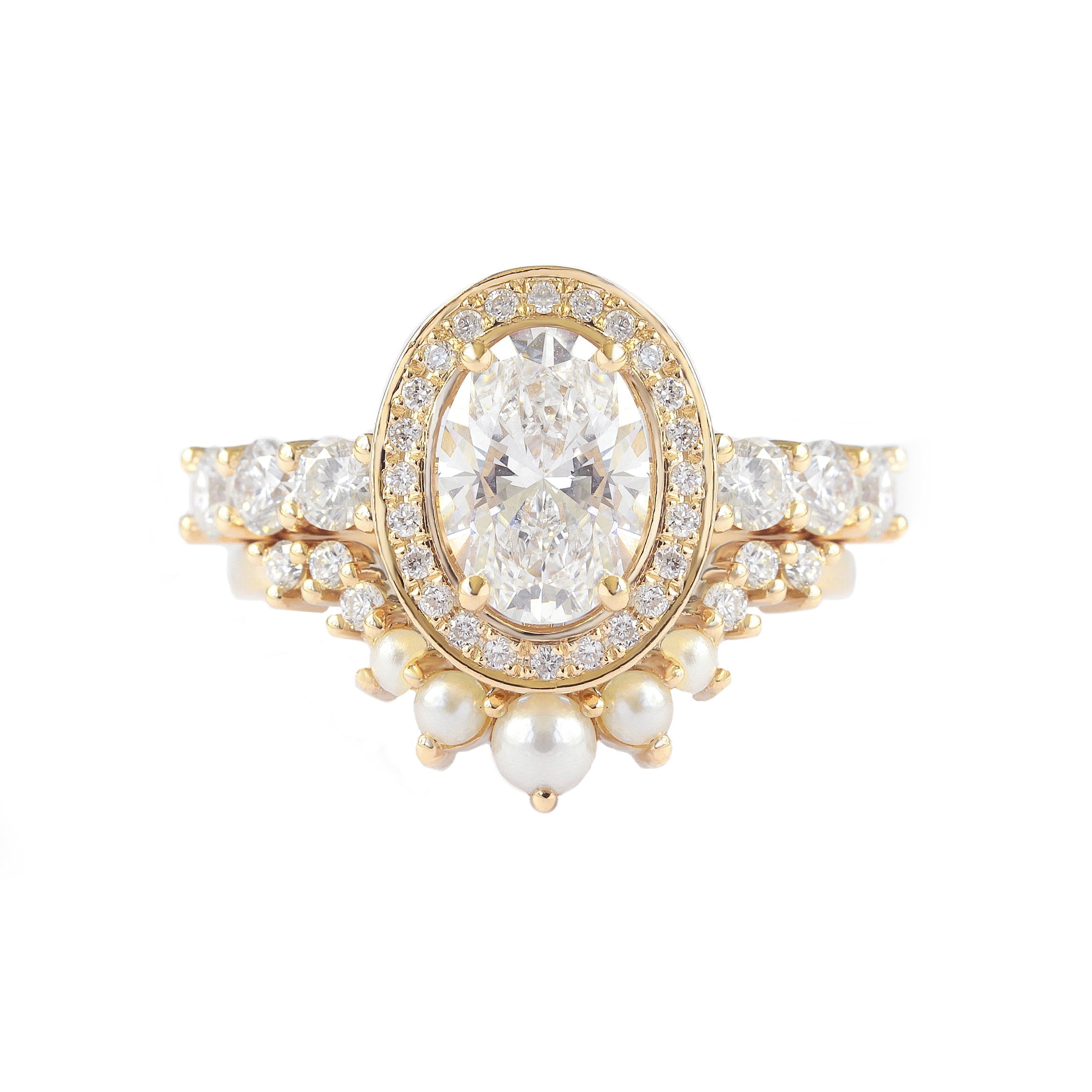 1.5 CT Oval Halo CVD F/VS1 Diamond Engagement Ring 6