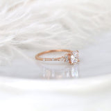 Stunning 1.0 CT Round Moissanite Engagement Ring with Cluster Design 2