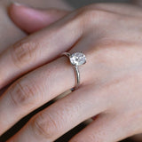 Stunning 3.0 CT Oval Moissanite Engagement Ring with Hidden Halo Design 10