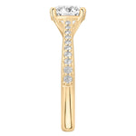 Stunning 1.0- 2.0 CT Round Moissanite Engagement Ring with Pave Design 4