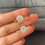 Stunning 1.0 CT Round Moissanite Engagement Ring with Hidden Halo & Pave Design 7