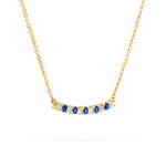 1.32 TCW Round Sapphire Lab Made Diamond- September Birthstone Necklace 4
