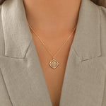 Round Cut Cubic Zirconia in 925 Sterling Silver Necklace 2