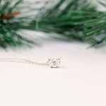 1.0 CT East West Oval Cut Moissanite Diamond Solitaire Pendant Necklace in Solid Gold 2