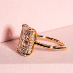 Classic 4.01 CT Radiant Moissanite Engagement Ring with Hidden Halo Design 5