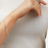 Round Cut Cubic Zirconia in 925 Sterling Silver Bracelet 4