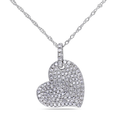 Round Cut Cubic Zirconia in 925 Sterling Silver Necklace 8