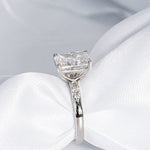 Stunning 3.0 CT Radiant Cut Moissanite Engagement Ring with Pave Design 3
