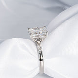 Stunning 3.0 CT Radiant Cut Moissanite Engagement Ring with Pave Design 3