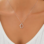 Round Cut Cubic Zirconia in 925 Sterling Silver Necklace 2
