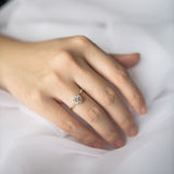 Stunning 1.0 CT Round Moissanite Engagement Ring with Halo Design 6