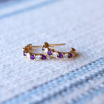 2.25 TCW Round Amethyst Lab Made Diamond- February Birthstone Earrings 6