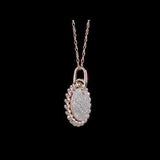 Round Cut Cubic Zirconia in 925 Sterling Silver Necklace 4
