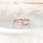 Stunning 1.95 CT Oval Moissanite Engagement Ring with Three Stone Design 2