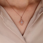1.0 CT Kite Moissanite Diamond Solitaire Pendant Necklace in Solid Gold 5