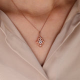 1.0 CT Kite Moissanite Diamond Solitaire Pendant Necklace in Solid Gold 5