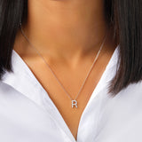 Round Cut Cubic Zirconia in 925 Sterling Silver Necklace 4