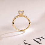 Stunning 1.0 - 2.0 CT Oval Moissanite Engagement Ring with Pave Design 7