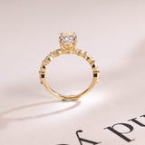 Stunning 1.0 - 2.0 CT Oval Moissanite Engagement Ring with Pave Design 7
