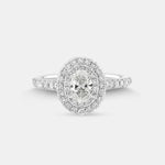 Stunning 1.5 CT Oval Moissanite Engagement Ring in Halo and Pave Designs 1