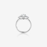 Stunning 1.26 CT Oval Moissanite Engagement Ring Halo and Pave Design 2