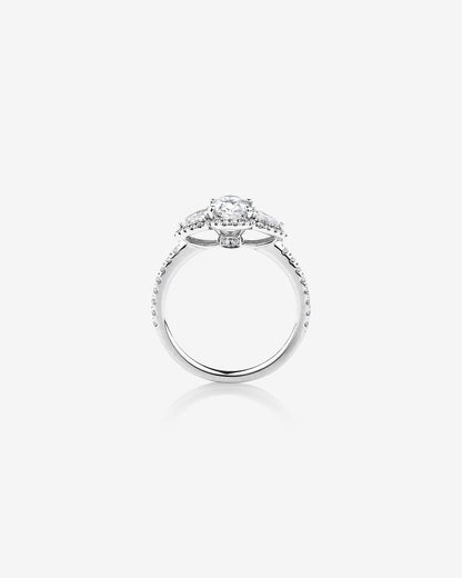 Stunning 1.26 CT Oval Moissanite Engagement Ring Halo and Pave Design 2