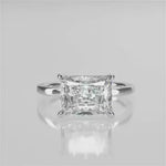 Stunning 2.45 CT East West Radiant Moissanite Engagement Ring with Solitaire Design 4