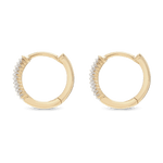1.0 TCW Baguette Cut Moissanite Huggies Earrings in Gold 3