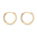 1.0 TCW Baguette Cut Moissanite Huggies Earrings in Gold 3