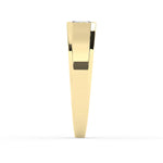 Delicate 0.40 CT Moissanite solitaire Men's Wedding Band with Emerald Cut Stones in Solid Gold 5