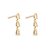 1.0 TCW Round Cut Moissanite Pear Drop Earrings in Gold 4