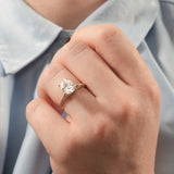 Stunning 1.0- 2.0 CT Round Moissanite Engagement Ring with Split Shank Pave Design 6