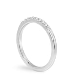 Stunning 0.10 TCW Round Moissanite Stones Half Eternity Wedding Bands 5