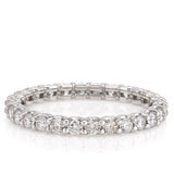 Stunning 1.0 CT Round Moissanite Stones Full Eternity Wedding Bands 3