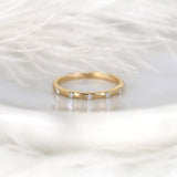 Stunning 0.11 TCW Round Moissanite Stones Flush Wedding Bands 1