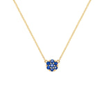 0.21 TCW Round Sapphire Lab Made Diamond- September Birthstone Necklace 1
