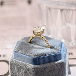 Stunning 3.0 CT Marquise Cut Moissanite Engagement Ring with Pave Design 9