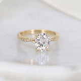 Stunning 2 CT Oval Moissanite Engagement Ring with Twisted Pave Design 1