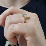 Stunning 1.0-2.0 CT Round Moissanite Engagement Ring with Nature-Inspired Design 5