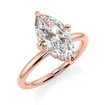 Stunning 1.05 CT Marquise Moissanite Engagement Ring with Hidden Halo Design 8