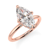Stunning 1.05 CT Marquise Moissanite Engagement Ring with Hidden Halo Design 8