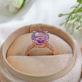 3.0 CT Round Cut Pave Amethyst Ring 11