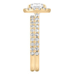 Stunning 1.0- 2.0 CT Cushion Moissanite Engagement Ring with Halo & Pave Design 5