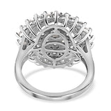 Round Cut Halo Style Cubic Zirconia in 925 Sterling Silver Ring 6