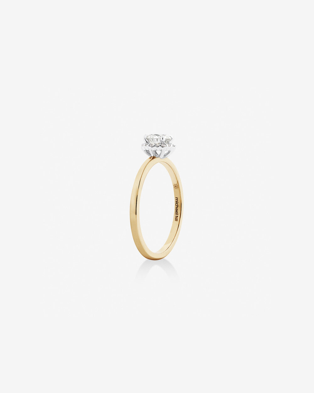 Stunning 0.5 CT Round Moissanite Engagement Ring In Halo Design 3