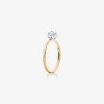 Stunning 0.5 CT Round Moissanite Engagement Ring In Halo Design 3