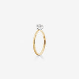 Stunning 0.5 CT Round Moissanite Engagement Ring In Halo Design 3