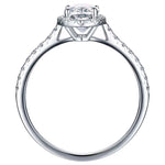 Stunning 1.0 CT Oval Cut Moissanite Engagement Ring with Halo & Pave Design 3