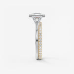 Asscher Bezel Split Shank Lab Grown Diamond Engagement Ring